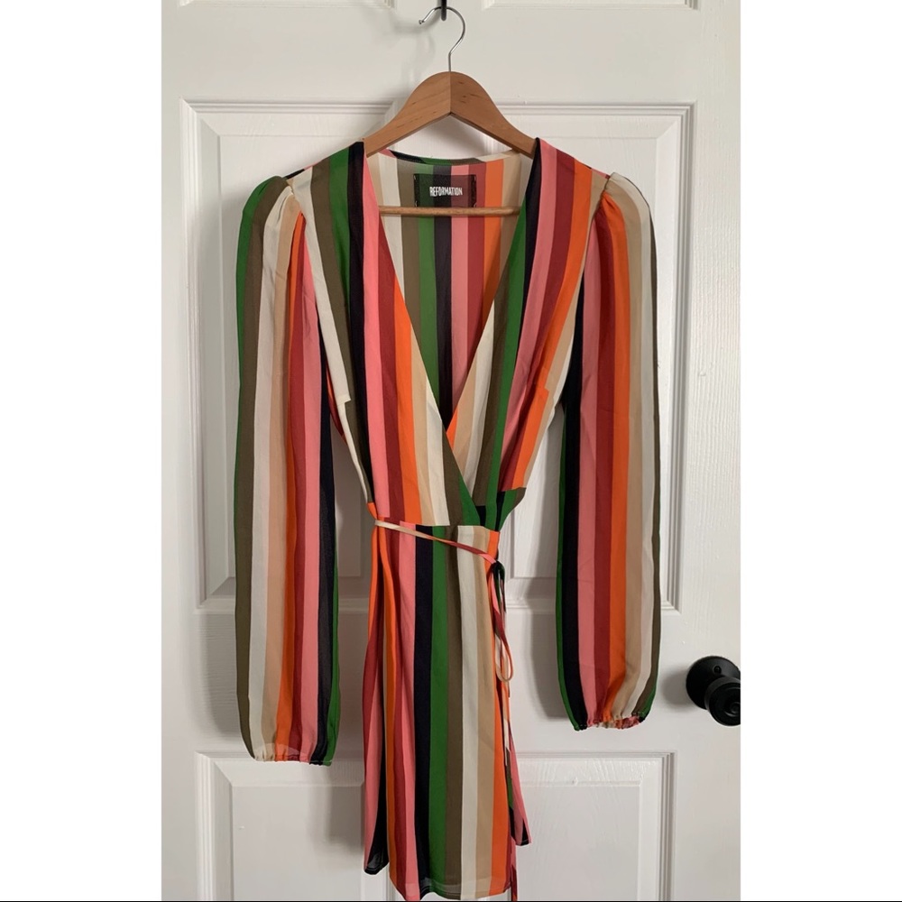 Reformation mini wrap dress